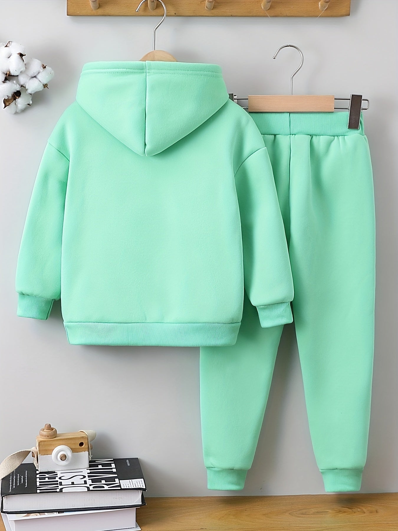 2 Pcs Girls Sweatshirt Top and Bottom Set