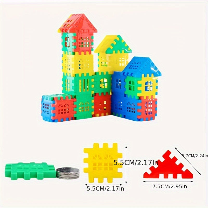 100pcs Building Blocks Puzzle House Set