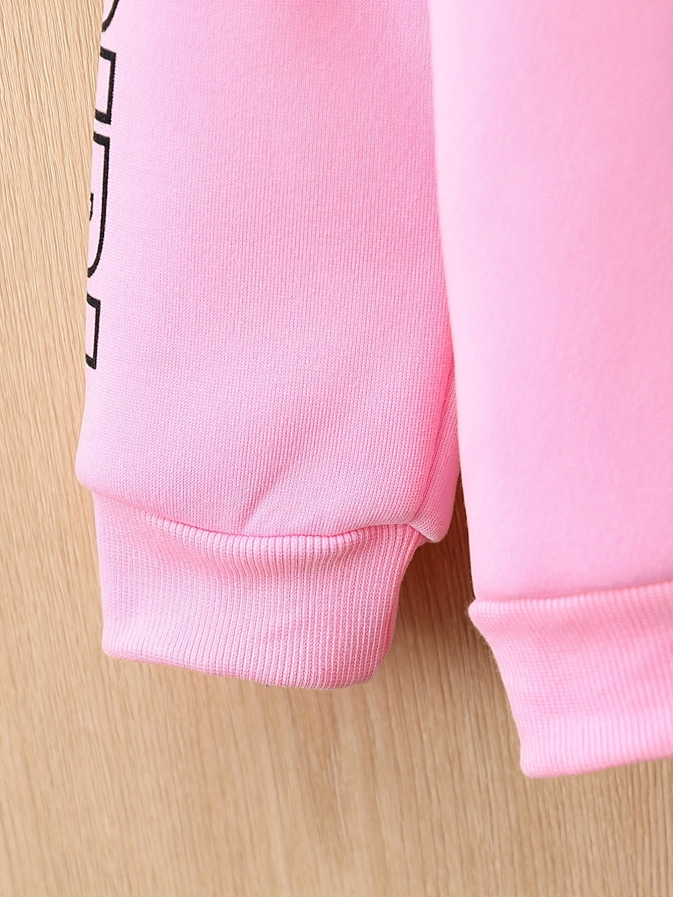 Girls 2-pcs Butterfly Print Fleece Hooded Sweatshirt For 4-12 Years Old,