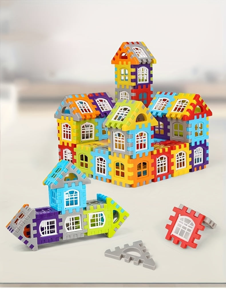 100pcs Building Blocks Puzzle House Set