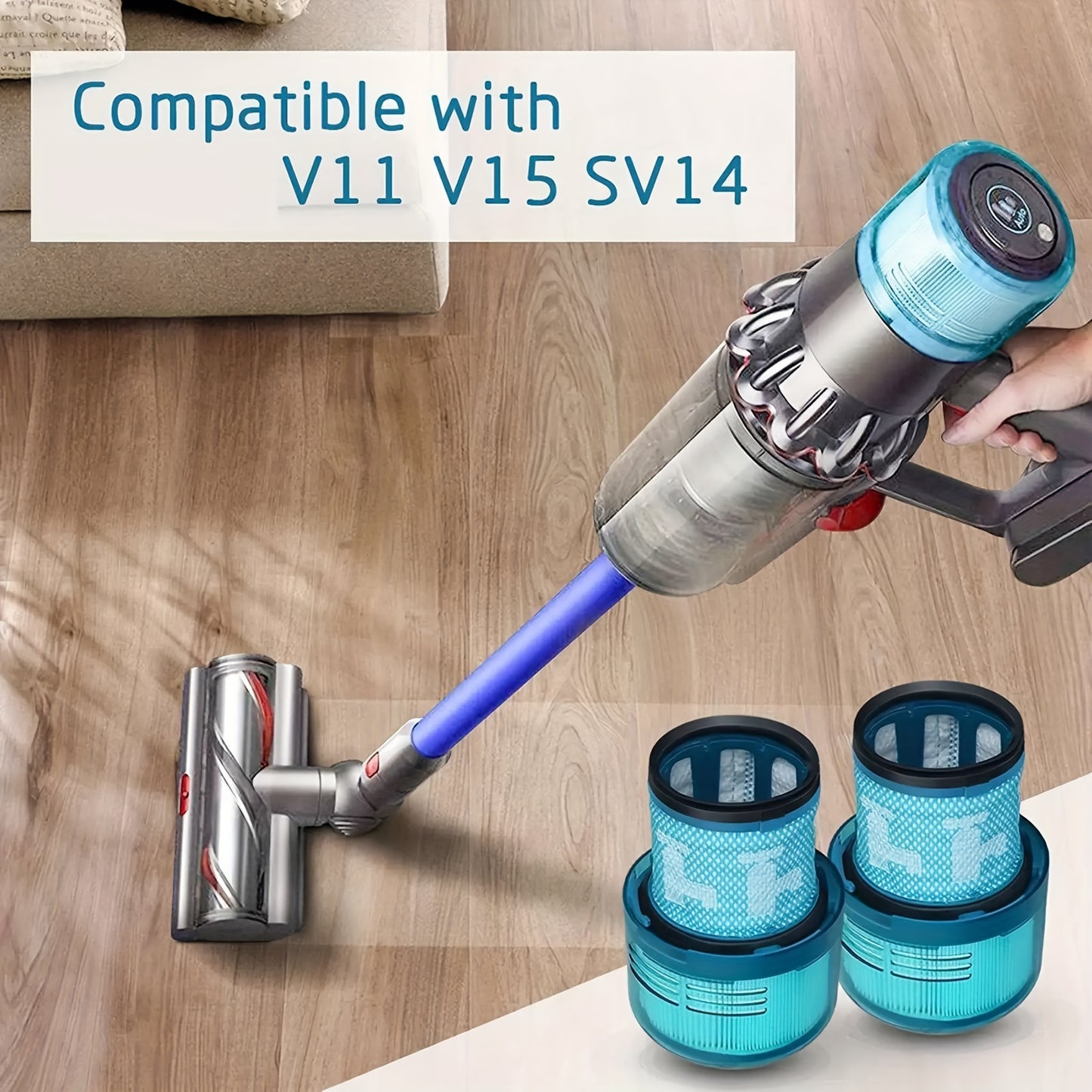 2pcs, Filter Replacement For Dyson V15 Detect