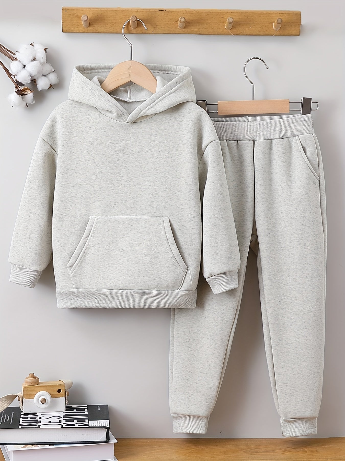 2 Pcs Girls Sweatshirt Top and Bottom Set