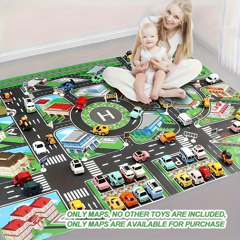 Large City Traffic Play Mat