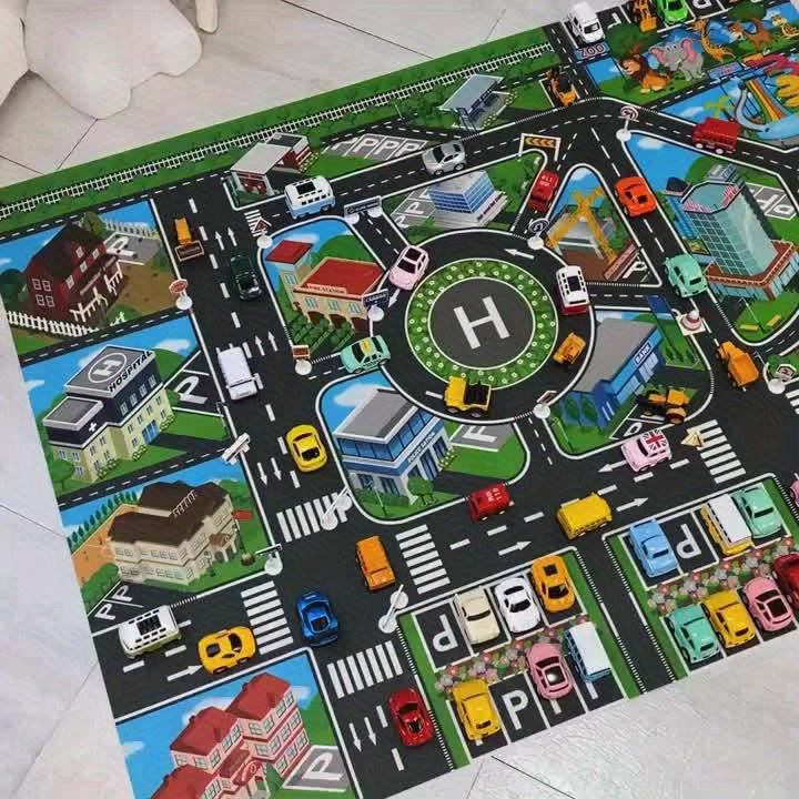 Large City Traffic Play Mat