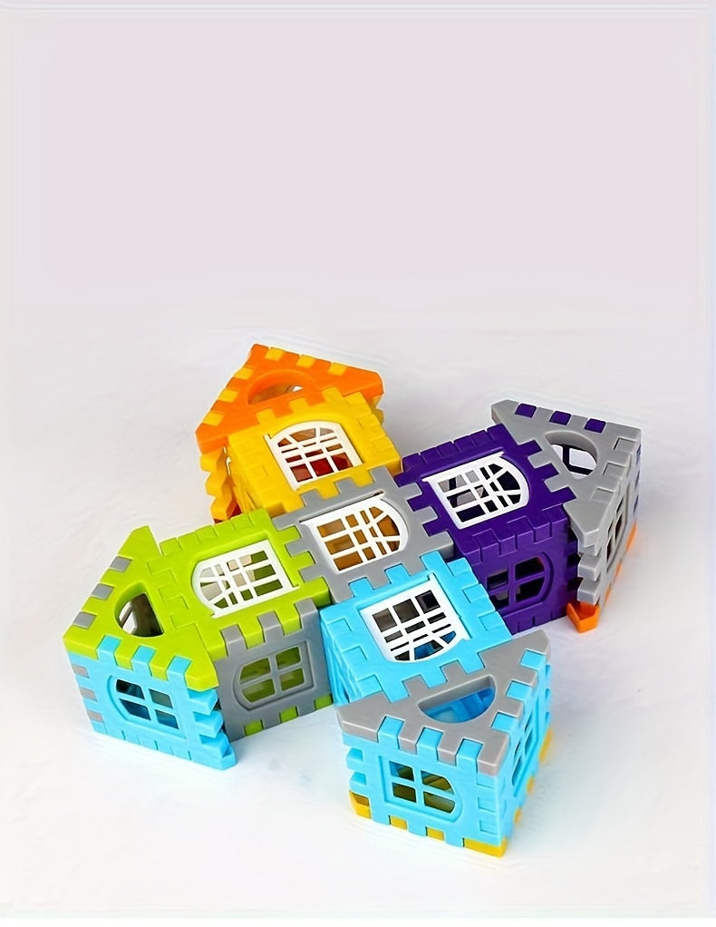 100pcs Building Blocks Puzzle House Set