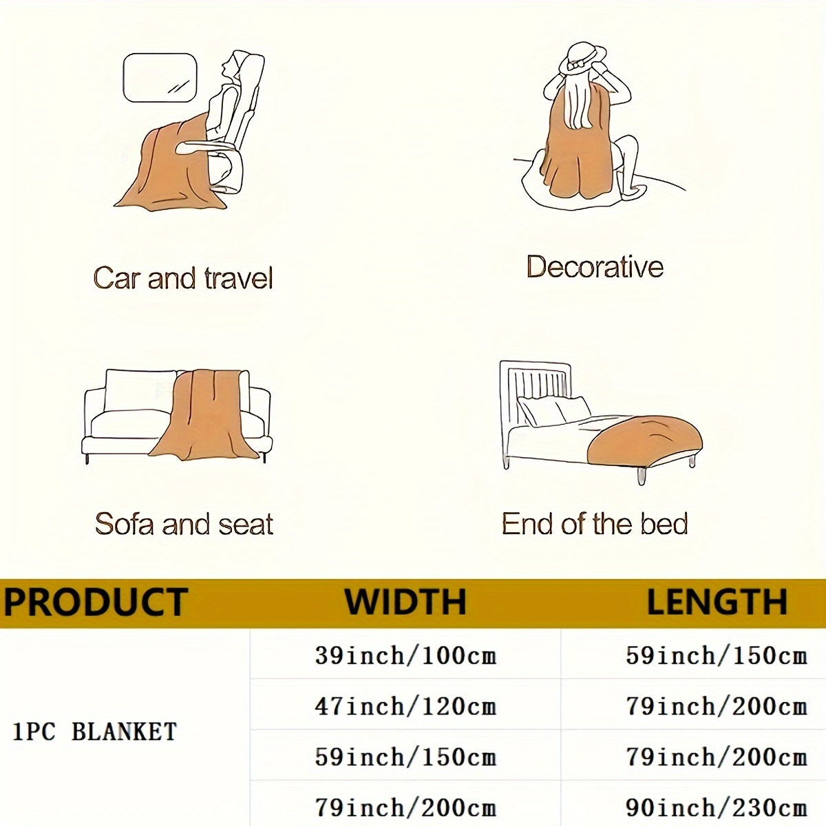 1 pc Double-sided Anti-static Blanket