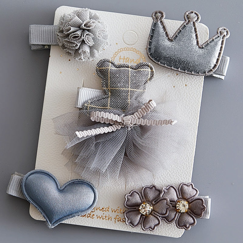 5/6Pcs/Set Hair Clip Set Baby Bow Hairpins for Girls Hair Accessories