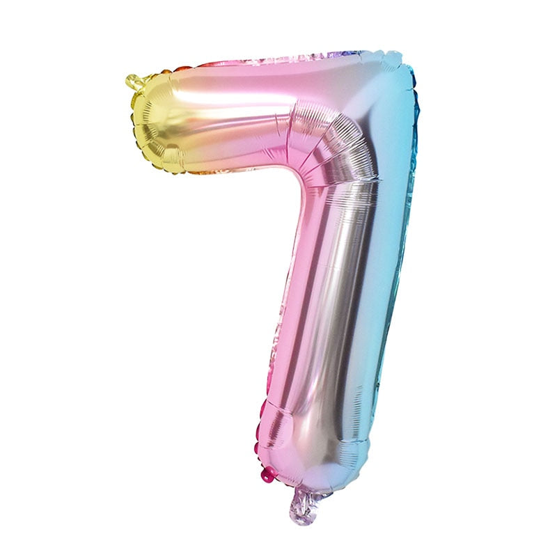 1 Set Rainbow Unicorn Foil Balloons and Cups