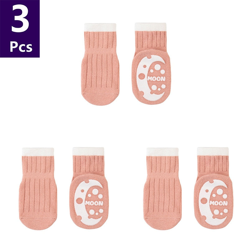 3 Pairs Children's Socks Anti Slip