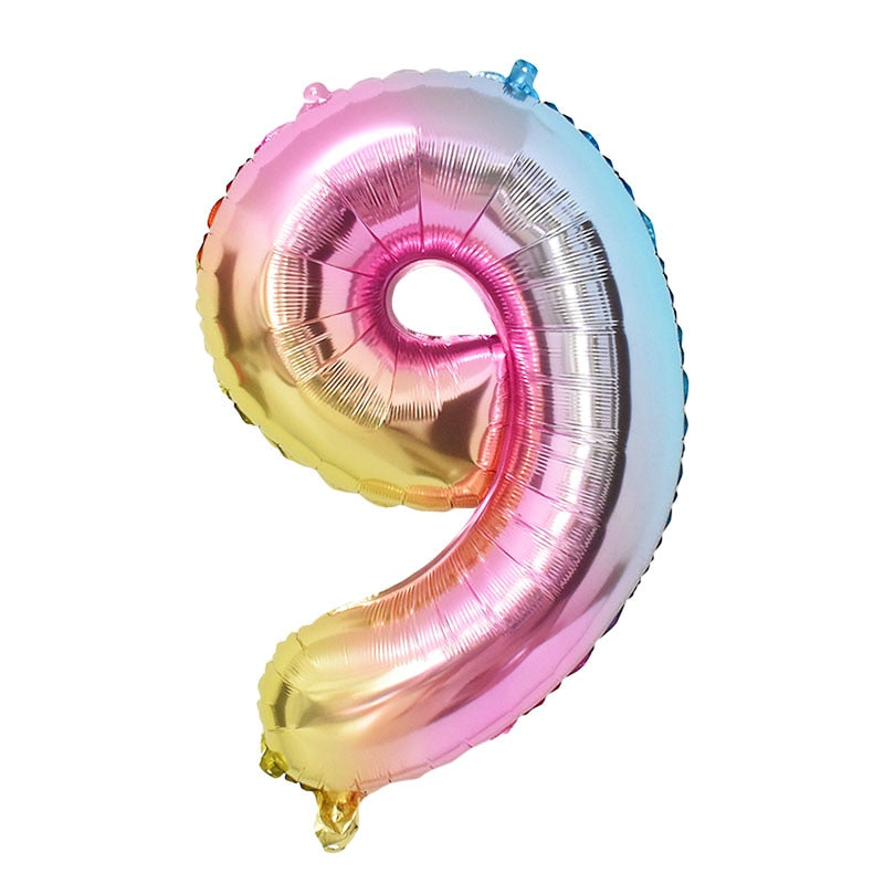 1 Set Rainbow Unicorn Foil Balloons and Cups