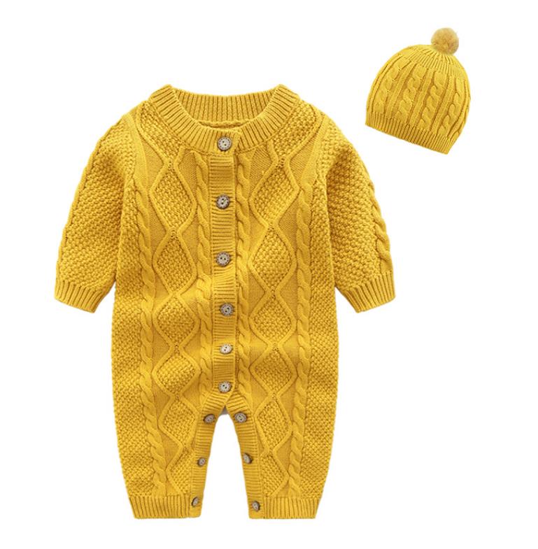 Newborn & Girl Baby Rompers with Hat