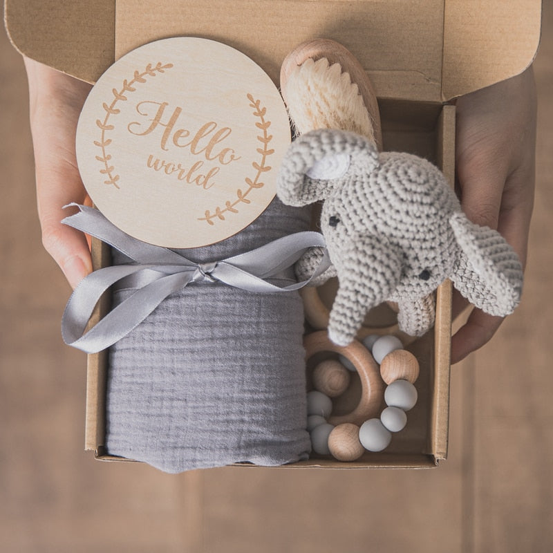 Baby Towel Newborn Bath Toy Set Gifts Box