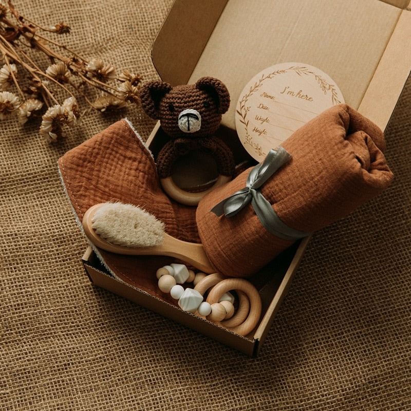 Baby Towel Newborn Bath Toy Set Gifts Box