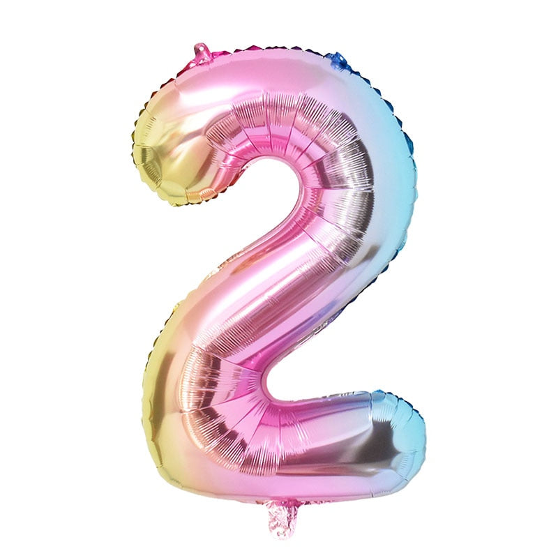 1 Set Rainbow Unicorn Foil Balloons and Cups