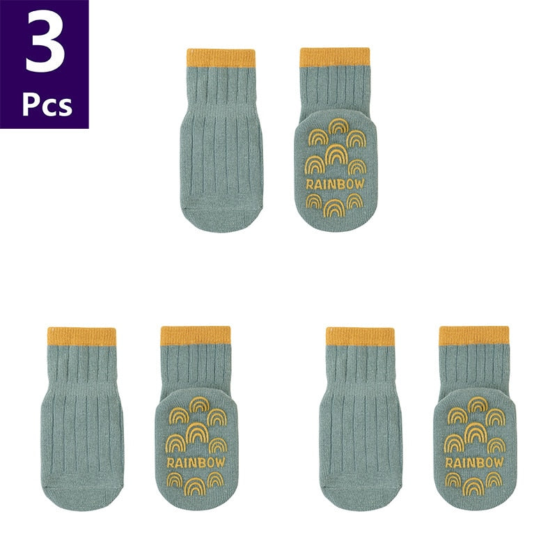 3 Pairs Children's Socks Anti Slip
