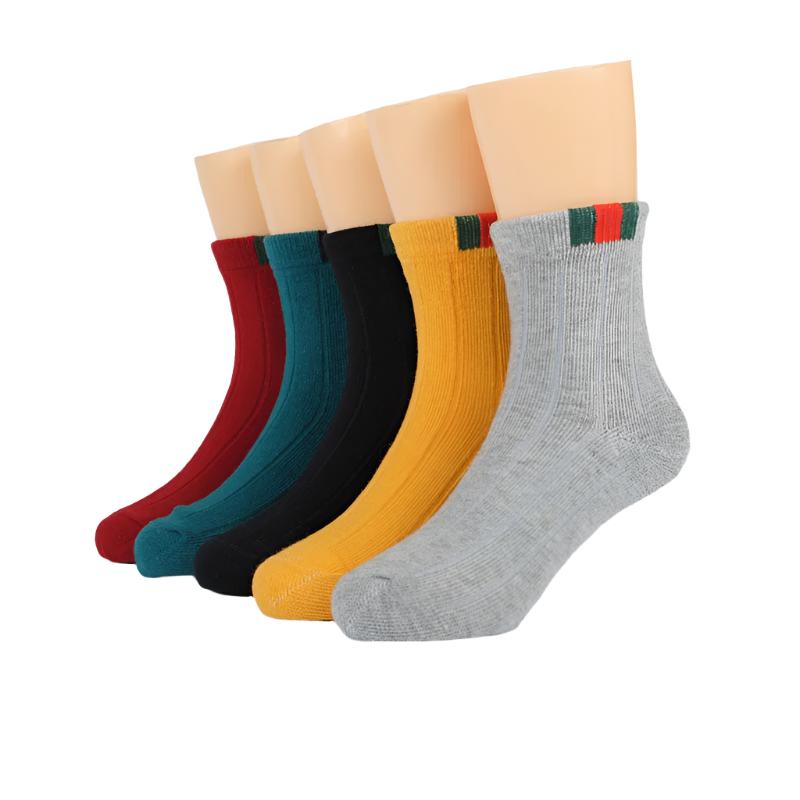 5 Pairs %100 Cotton Socks 1-12Y