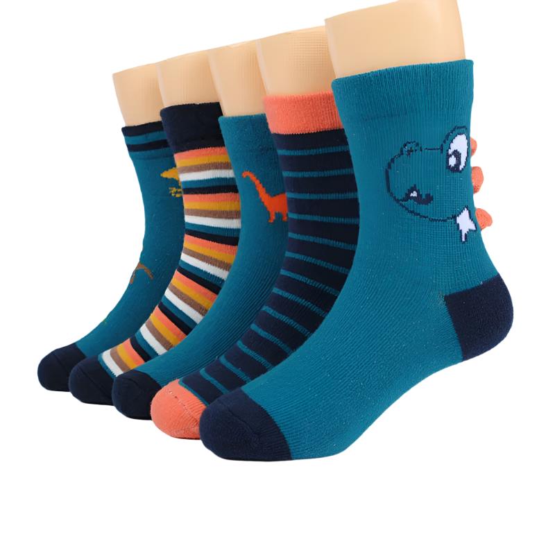 5 Pairs %100 Cotton Socks 1-12Y