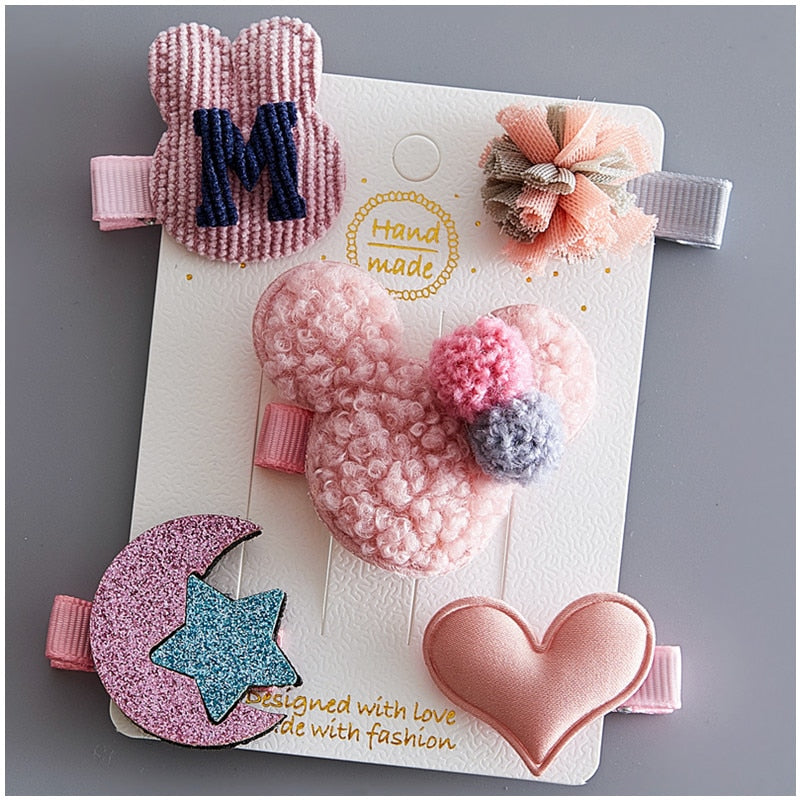 5/6Pcs/Set Hair Clip Set Baby Bow Hairpins for Girls Hair Accessories