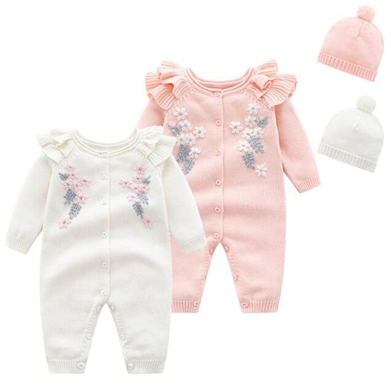 Newborn & Girl Baby Rompers with Hat