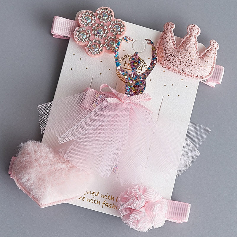 5/6Pcs/Set Hair Clip Set Baby Bow Hairpins for Girls Hair Accessories