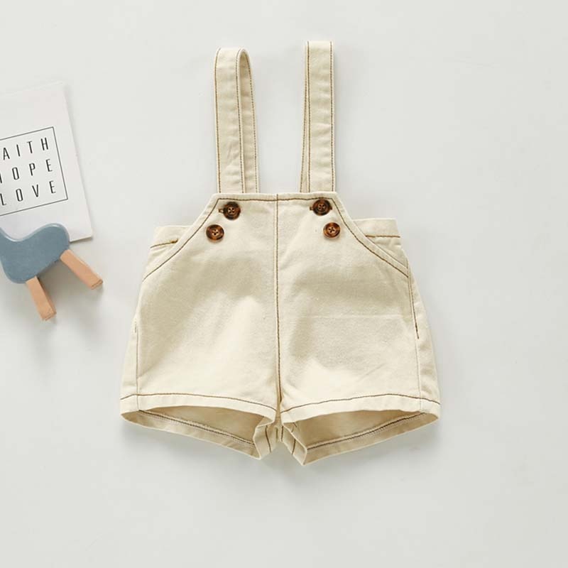 Spring and Autumn Kids Jumpsuit Korean Fashion Children Denim Shorts