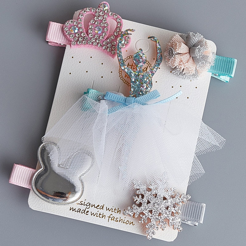 5/6Pcs/Set Hair Clip Set Baby Bow Hairpins for Girls Hair Accessories