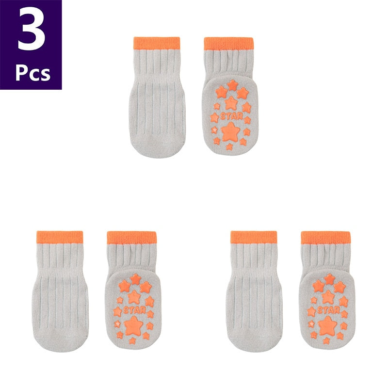 3 Pairs Children's Socks Anti Slip