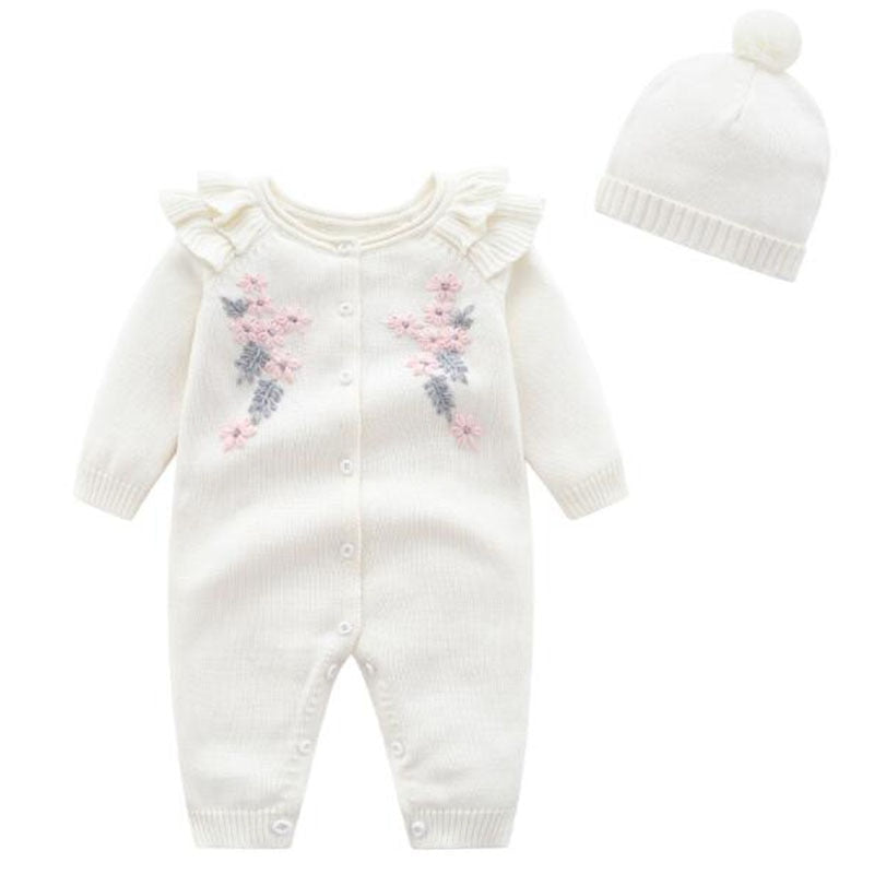 Newborn & Girl Baby Rompers with Hat
