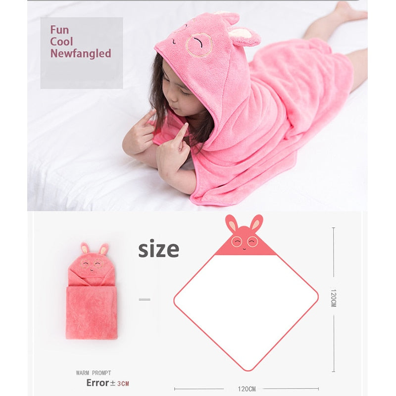 Hooded Cloak Bath Microfiber Towel 90*90CM