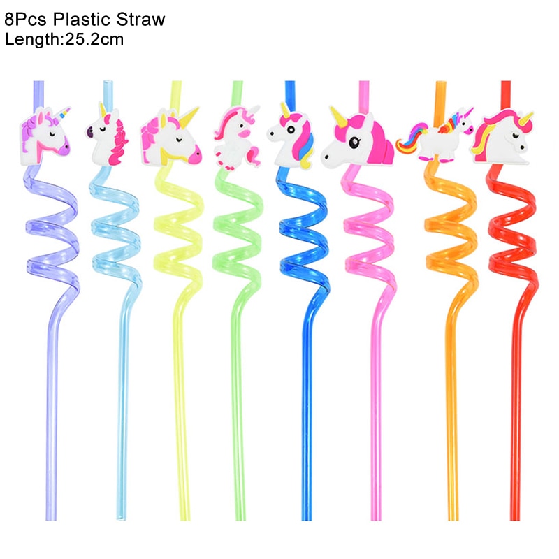 1 Set Rainbow Unicorn Foil Balloons and Cups