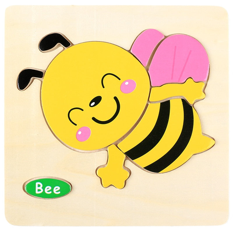 Montessori Wooden 3D Puzzle Jigsaw Toy