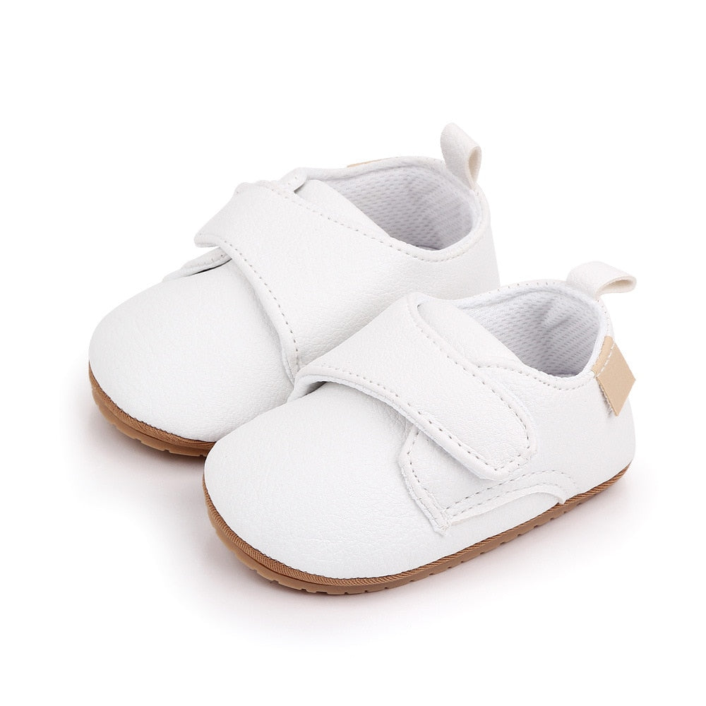 Classic Leather Rubber Sole Anti-slip Toddler First Walkers
