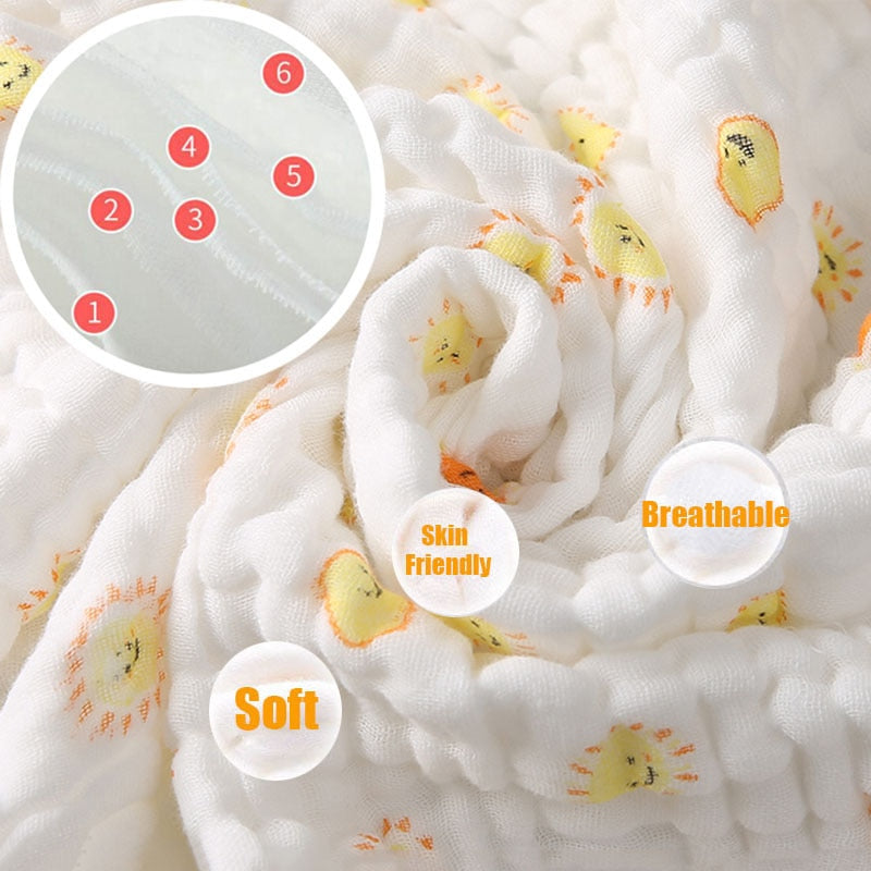 100% Cotton Towel Blanket For Newborn Baby