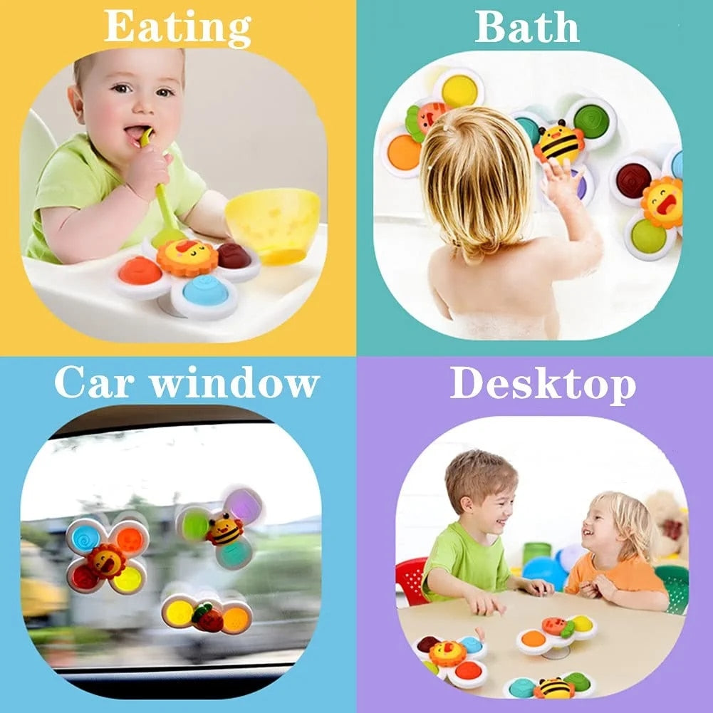1pcs Suction Cups Spinning Educational and Bath Toys