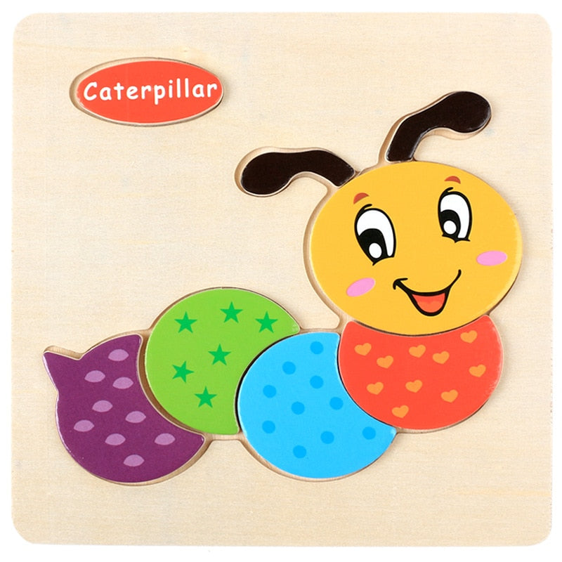 Montessori Wooden 3D Puzzle Jigsaw Toy