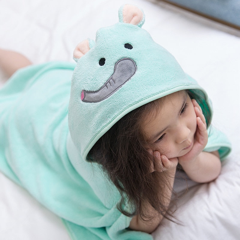Hooded Cloak Bath Microfiber Towel 90*90CM