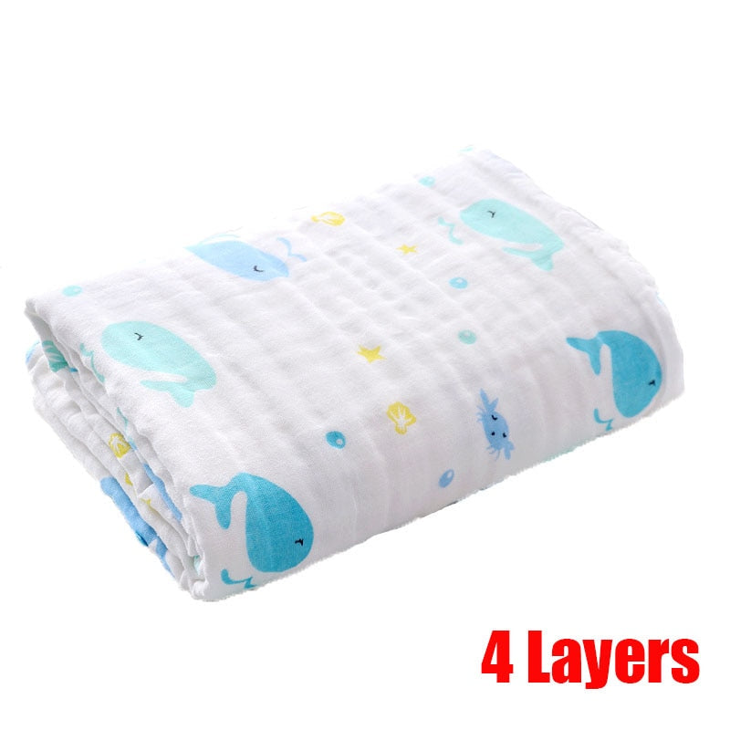 100% Cotton Towel Blanket For Newborn Baby