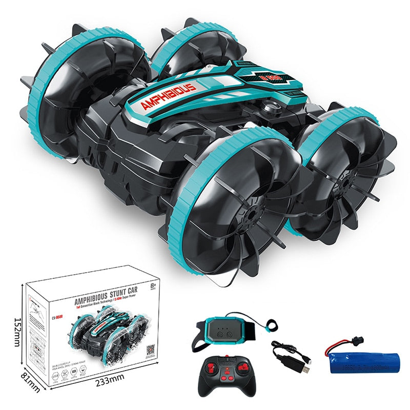 Newest High-tech Remote Control Car 2.4G Amphibious Stunt RC Car Double-sided Tumbling Driving Children's Electric Toys for Boy