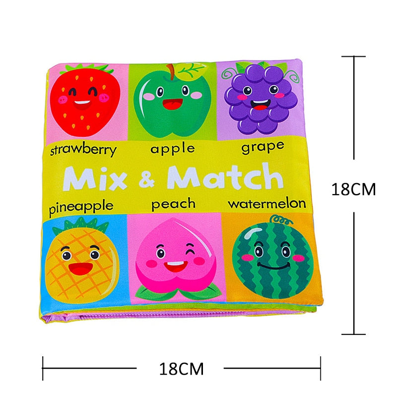 Soft Baby Books 3D Touch Feel High Contrast Cloth Book Sensory Early Learning 0-12 Months