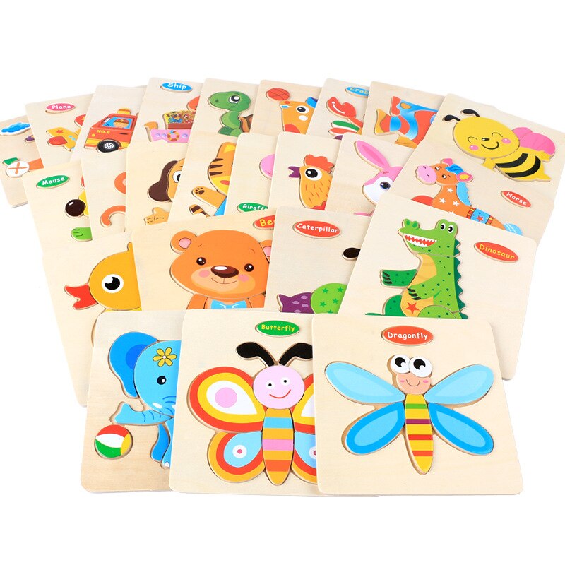 Montessori Wooden 3D Puzzle Jigsaw Toy