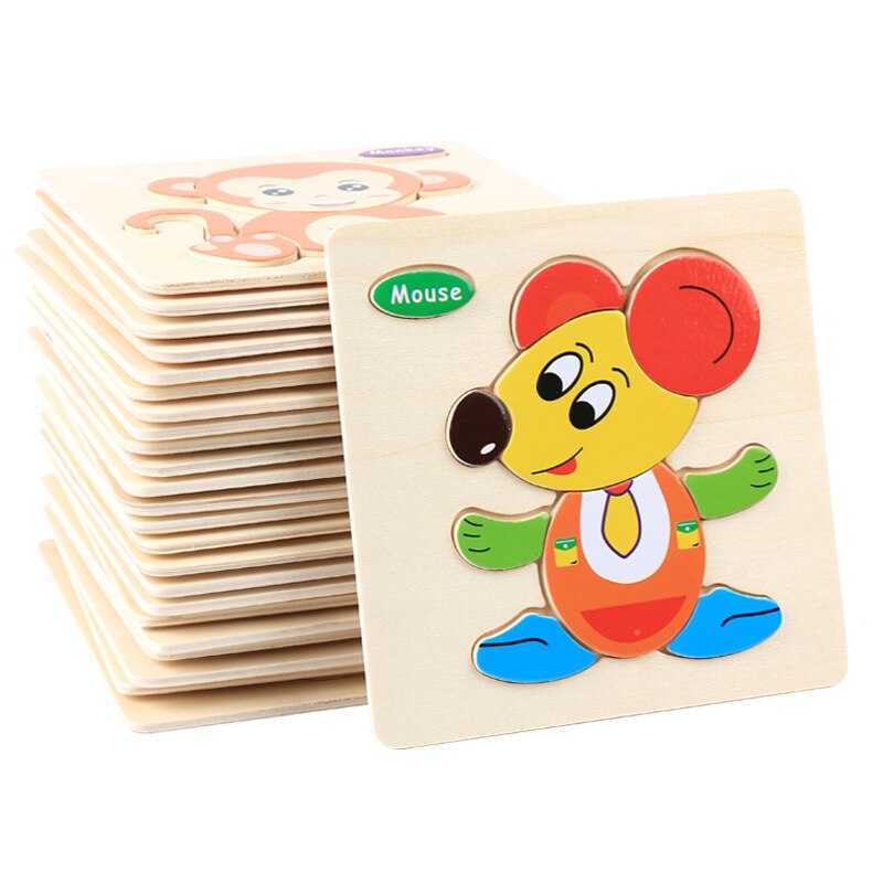 Montessori Wooden 3D Puzzle Jigsaw Toy
