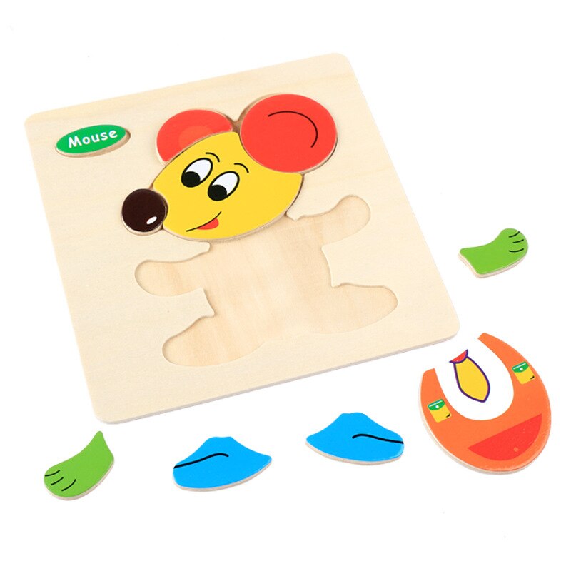 Montessori Wooden 3D Puzzle Jigsaw Toy