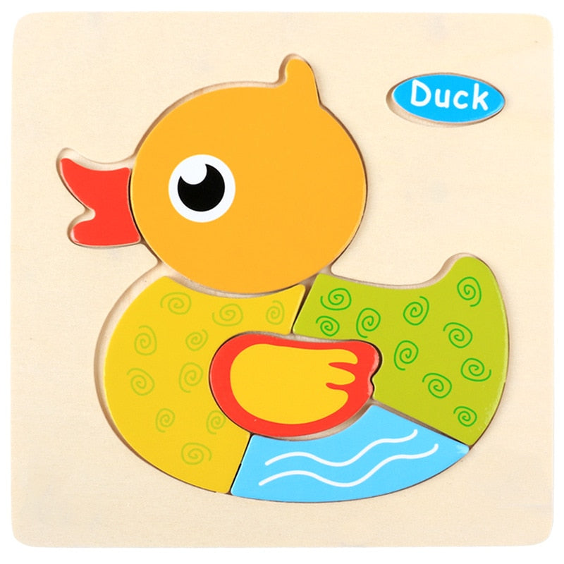 Montessori Wooden 3D Puzzle Jigsaw Toy