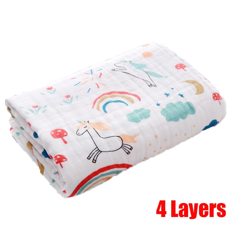 100% Cotton Towel Blanket For Newborn Baby
