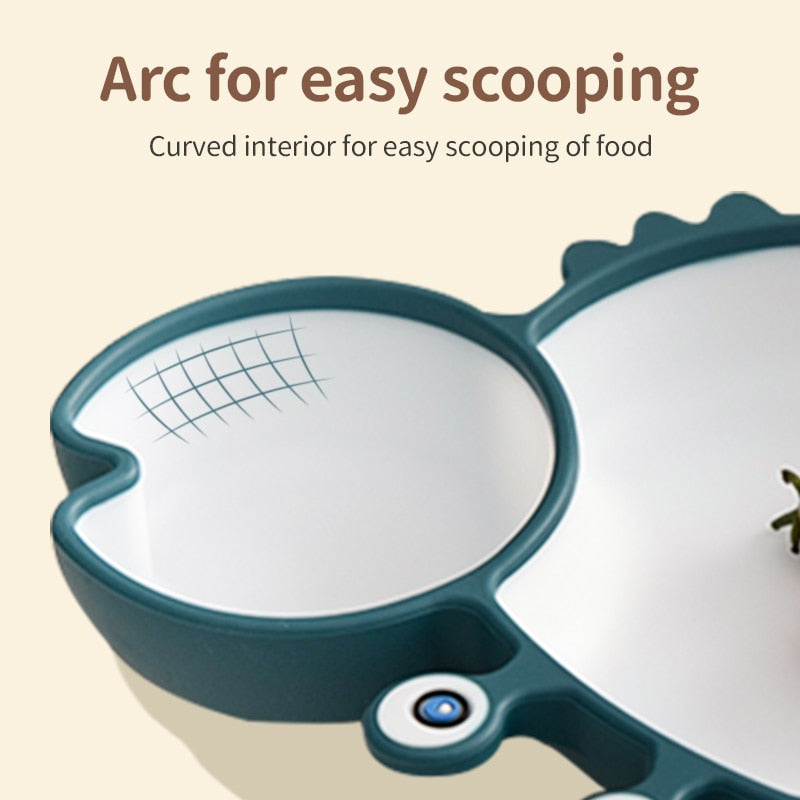 Bowls, Plates and Spoons Set Crab Design Silicone Feeding Non-Slip