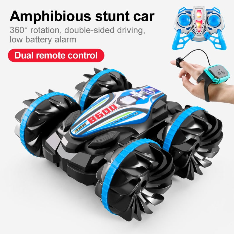 Newest High-tech Remote Control Car 2.4G Amphibious Stunt RC Car Double-sided Tumbling Driving Children's Electric Toys for Boy