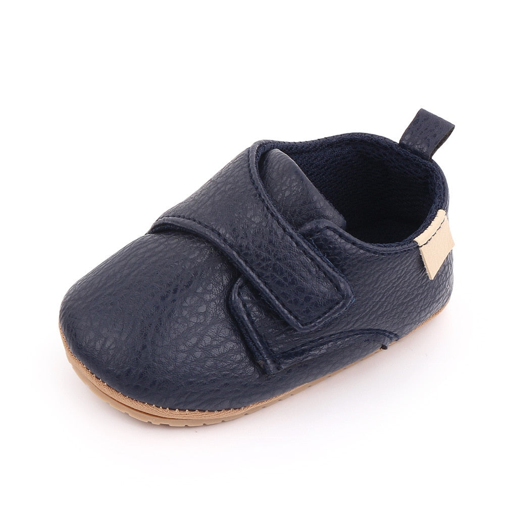 Classic Leather Rubber Sole Anti-slip Toddler First Walkers