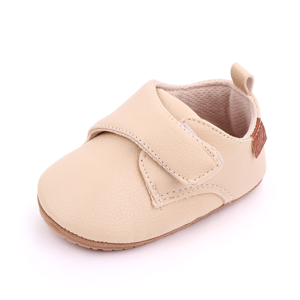 Classic Leather Rubber Sole Anti-slip Toddler First Walkers