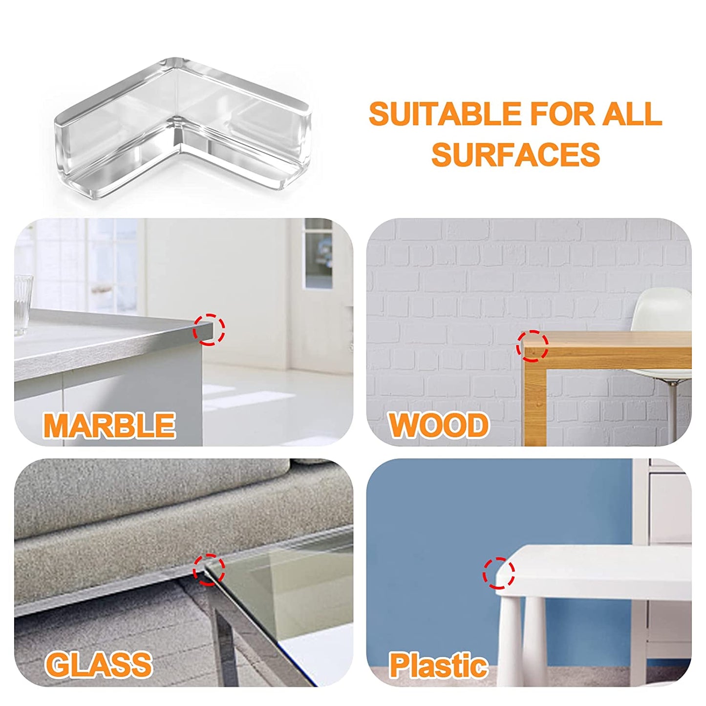 10pcs Baby Safety Silicone Protector Table Corner Edge