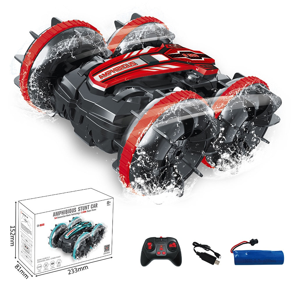 Newest High-tech Remote Control Car 2.4G Amphibious Stunt RC Car Double-sided Tumbling Driving Children's Electric Toys for Boy